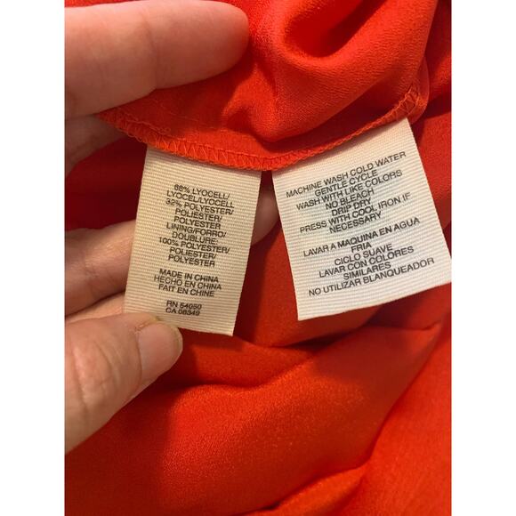 RACHEL ROY red sleeveless lined embellished collared shirt dress size 4 - Picture 4 of 12